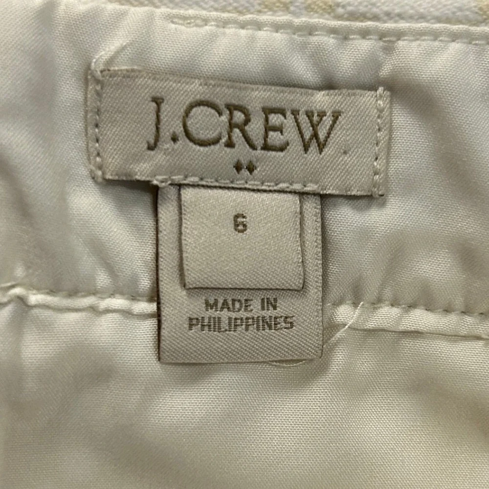 J.Crew Pencil Skirt Womens 6 Ivory Textured Jacquard Career Office Knee Wear